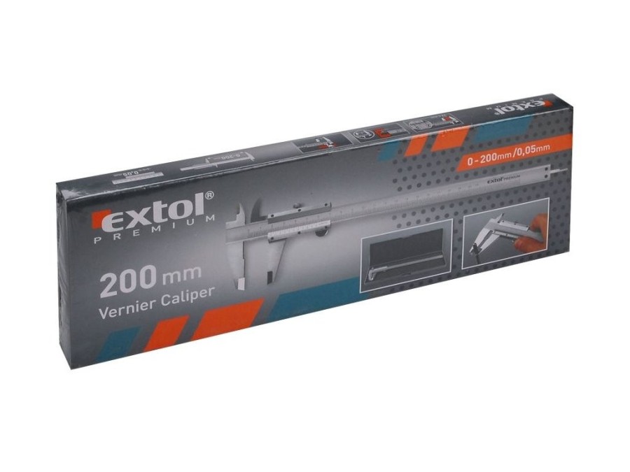 (obrázek pro) Měřítko posuvné kovové, 0-200mm, rozlišení 0,05mm, EXTOL CRAFT