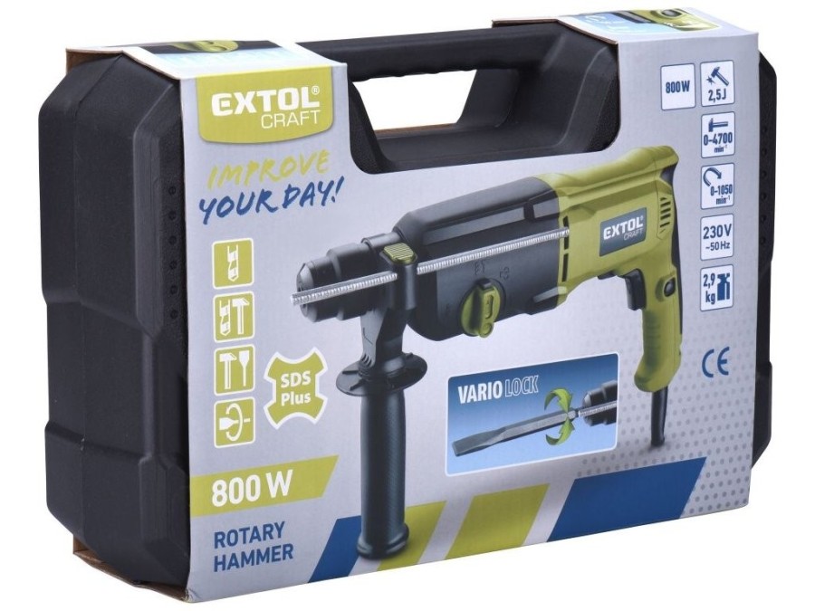 (obrázek pro) Kladivo vrtací, SDS plus, 800W, 2,5J EXTOL CRAFT