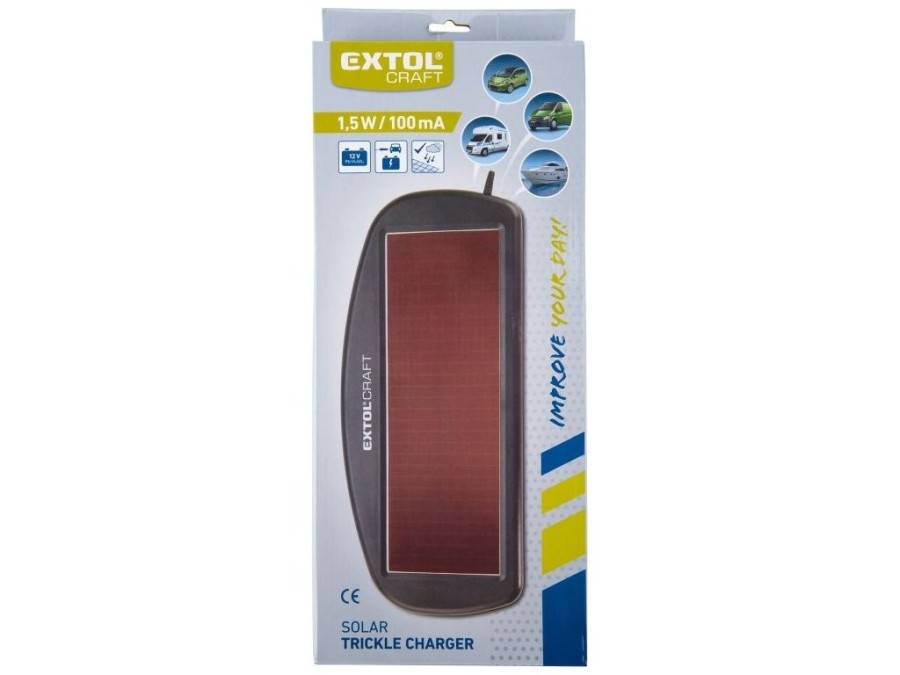 (obrázek pro) Dobíječka autobaterií, solární, 1,5W, 100mA EXTOL CRAFT