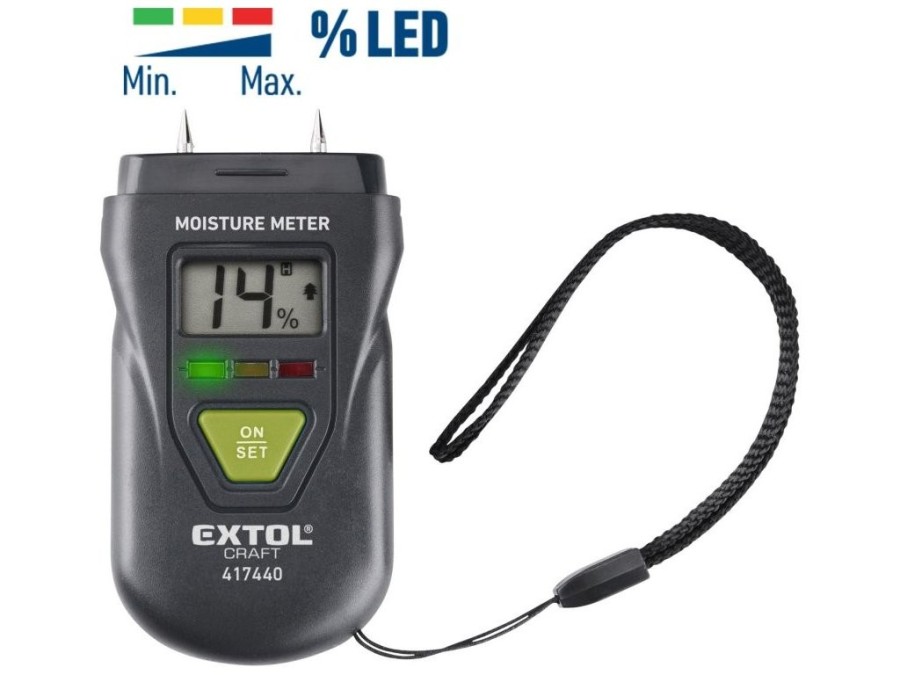 (obrázek pro) Vlhkoměr pro měření vlhkosti materiálů EXTOL CRAFT