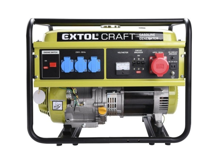 (obrázek pro) Elektrocentrála benzínová, 13HP/5,5kW (400V) 3x1,8kW (230V) EXTOL CRAFT