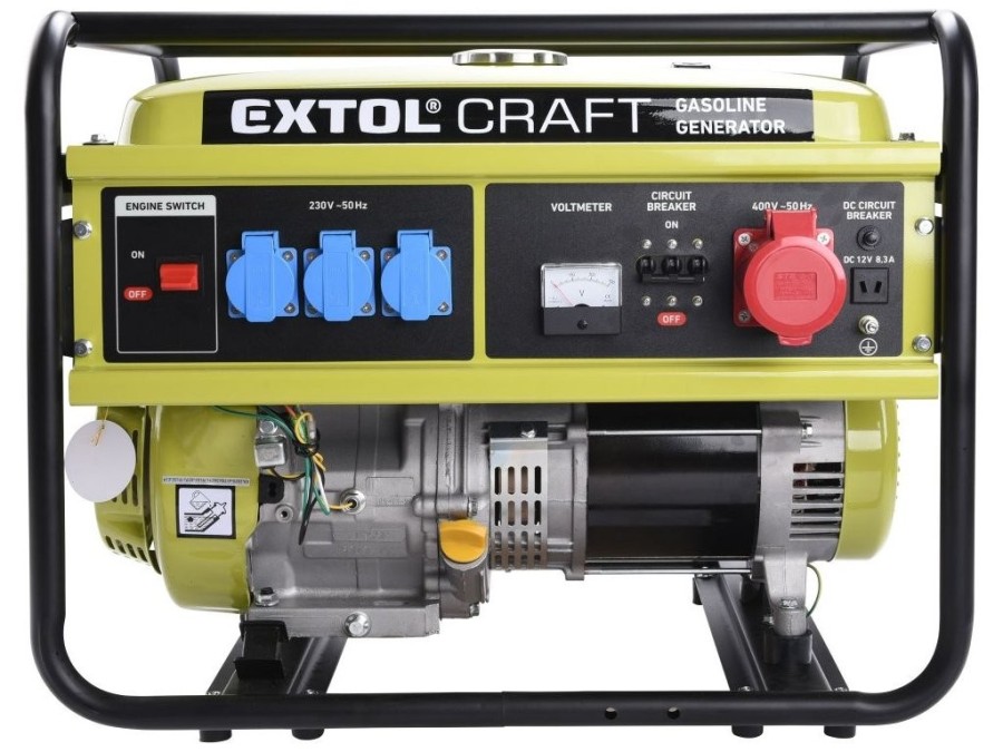 (obrázek pro) Elektrocentrála benzínová, 13HP/5,5kW (400V) 3x1,8kW (230V) EXTOL CRAFT