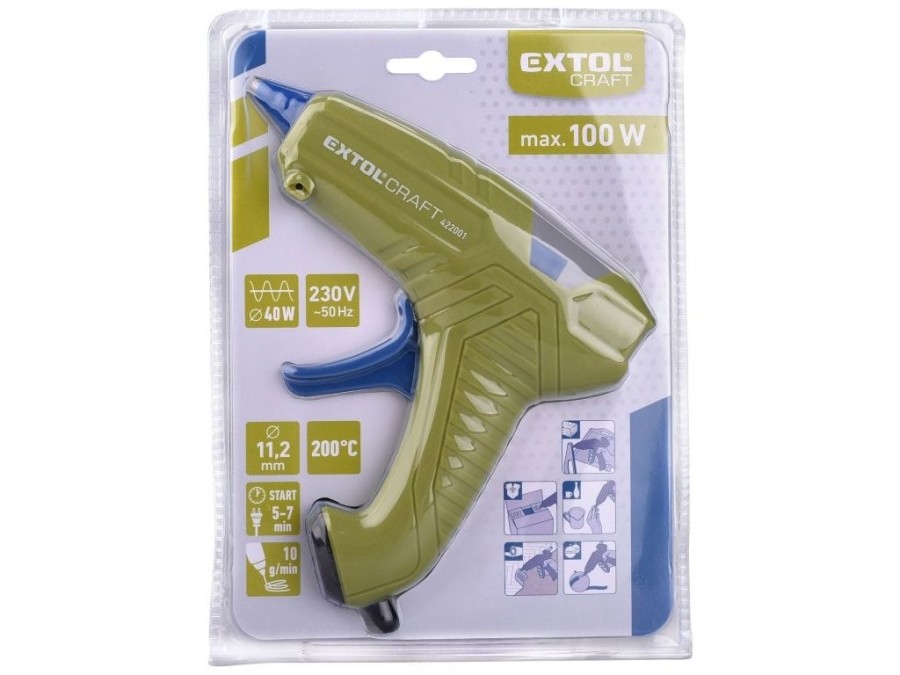 (obrázek pro) Pistole tavná lepící, ∅11mm, 40W, EXTOL CRAFT