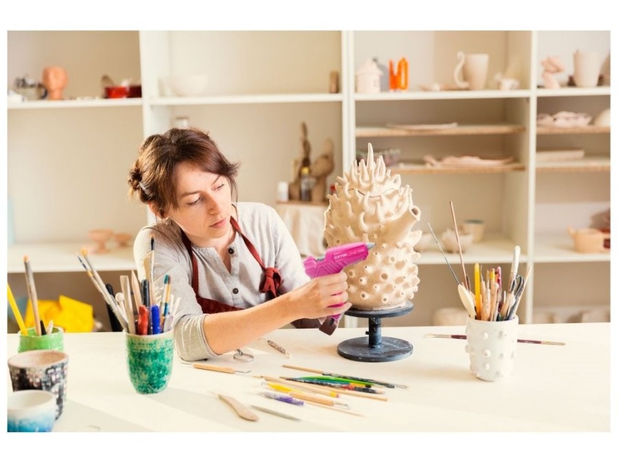 (obrázek pro) Pistole tavná lepící, ⌀11mm, 40W, růžová EXTOL LADY