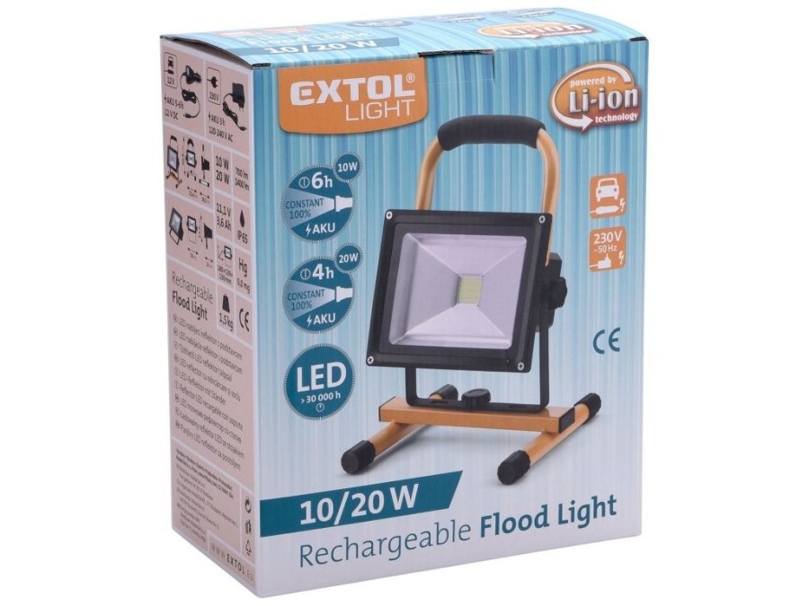 (obrázek pro) Reflektor LED nabíjecí s podstavcem, 1400lm EXTOL LIGHT