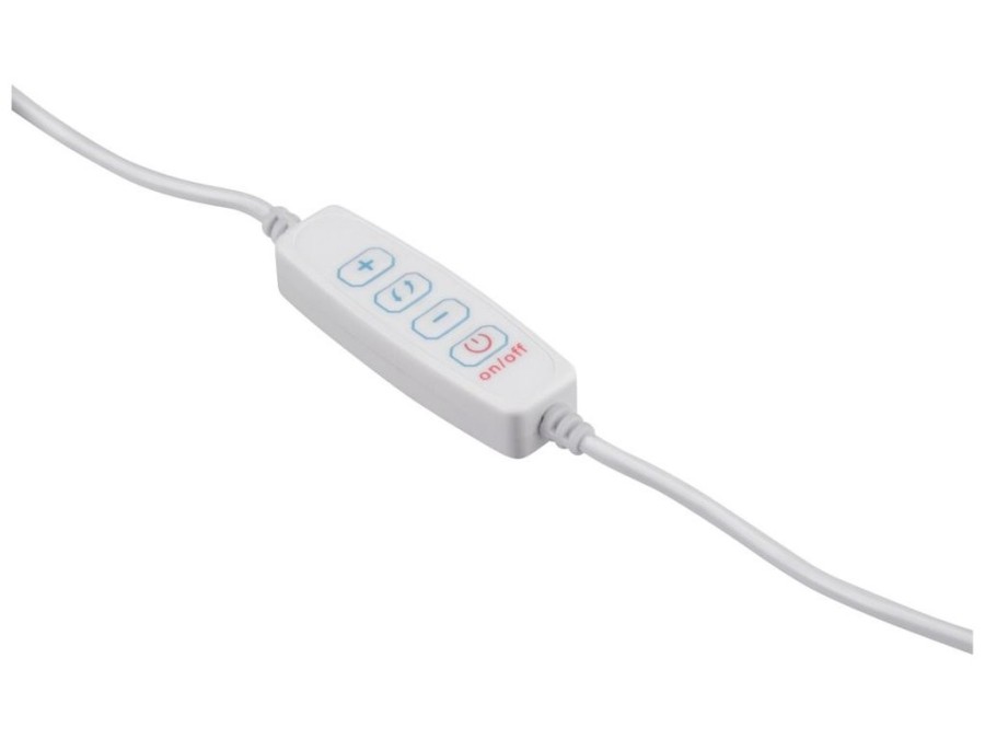 (obrázek pro) Lampa stolní s lupou, bílá, USB napájení, 2400lm, 3 barvy světla, 5x zvětšení EXTOL LIGHT