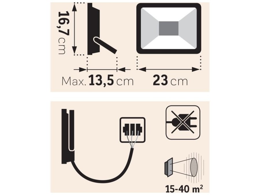 (obrázek pro) Reflektor LED, 3200lm, Economy EXTOL LIGHT