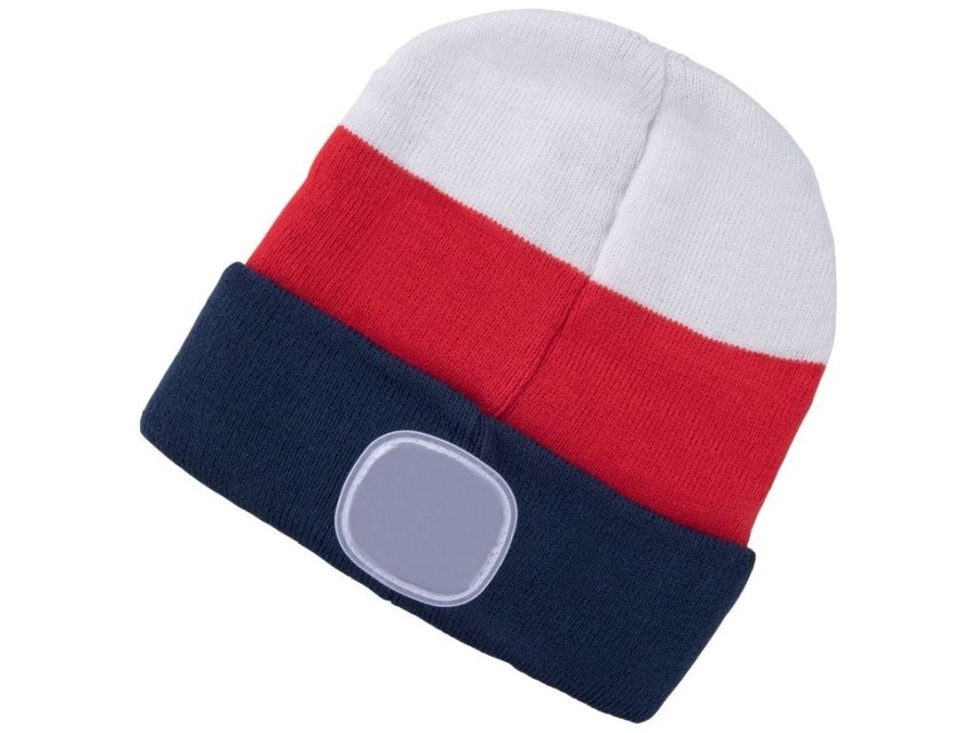 (obrázek pro) Čepice s čelovkou 45lm, nabíjecí, USB, bílá/červená/modrá, univerzální velikost EXTOL LIGHT
