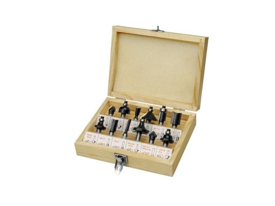 (obrázek pro) Frézy tvarové do dřeva s SK plátky, sada 12ks, EXTOL CRAFT