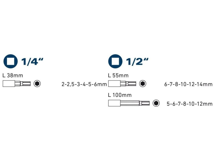 (obrázek pro) Sada zástrčných imbusových klíčů 18ks, FORTUM