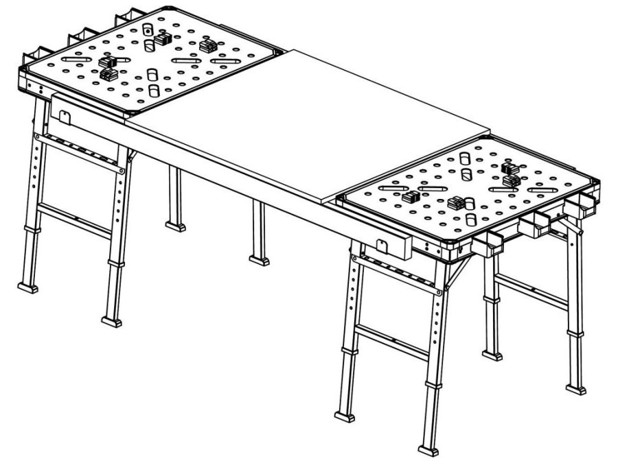 (obrázek pro) Stůl pracovní skládací, 850x600mm, výška 73,5-88,5cm FORTUM
