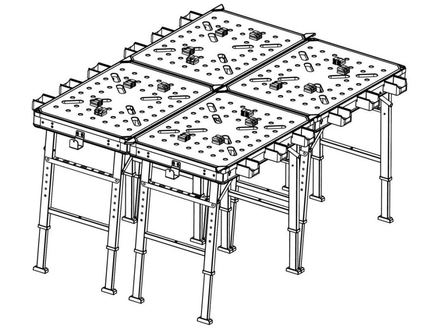 (obrázek pro) Stůl pracovní skládací, 850x600mm, výška 73,5-88,5cm FORTUM