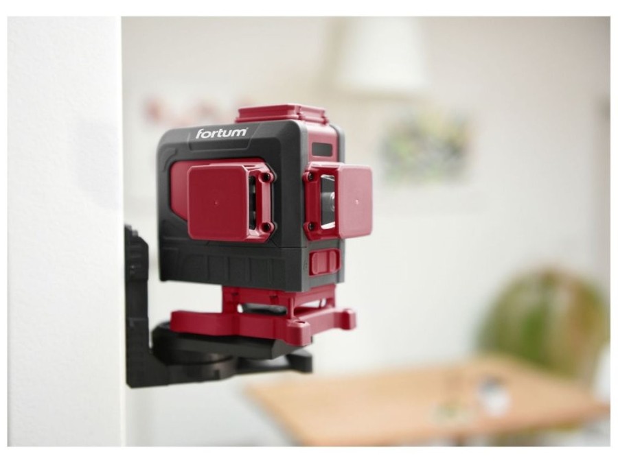 (obrázek pro) Laser zelený 3D liniový, křížový samonivelační FORTUM