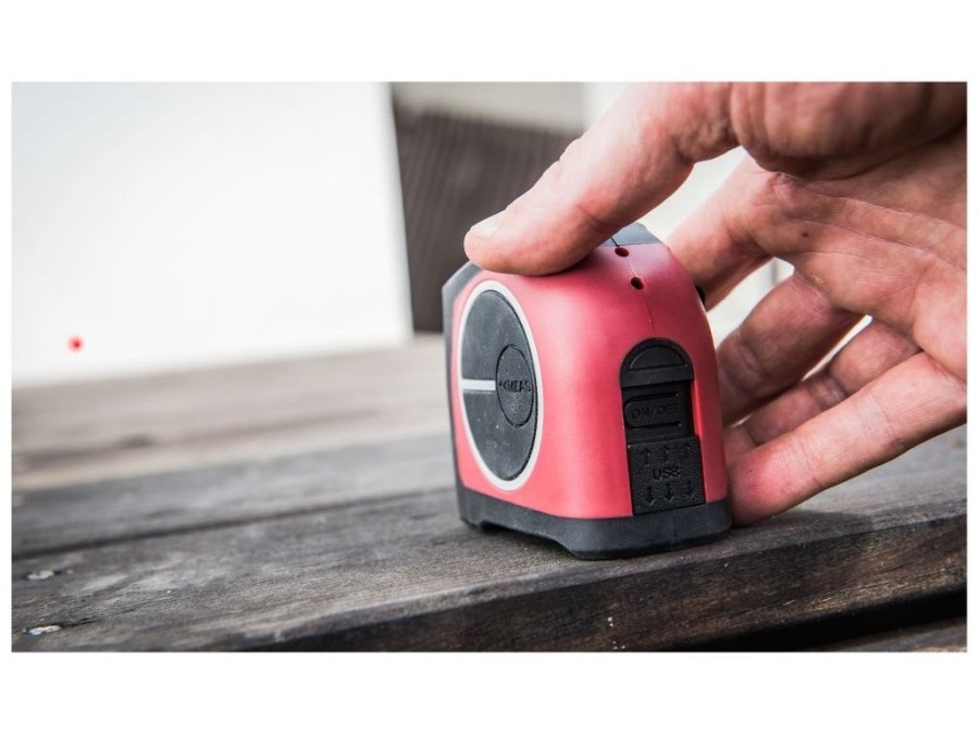 (obrázek pro) Metr laserový 40m v kombinaci s 5m svinovacím, laser : 0,129 - 40m FORTUM