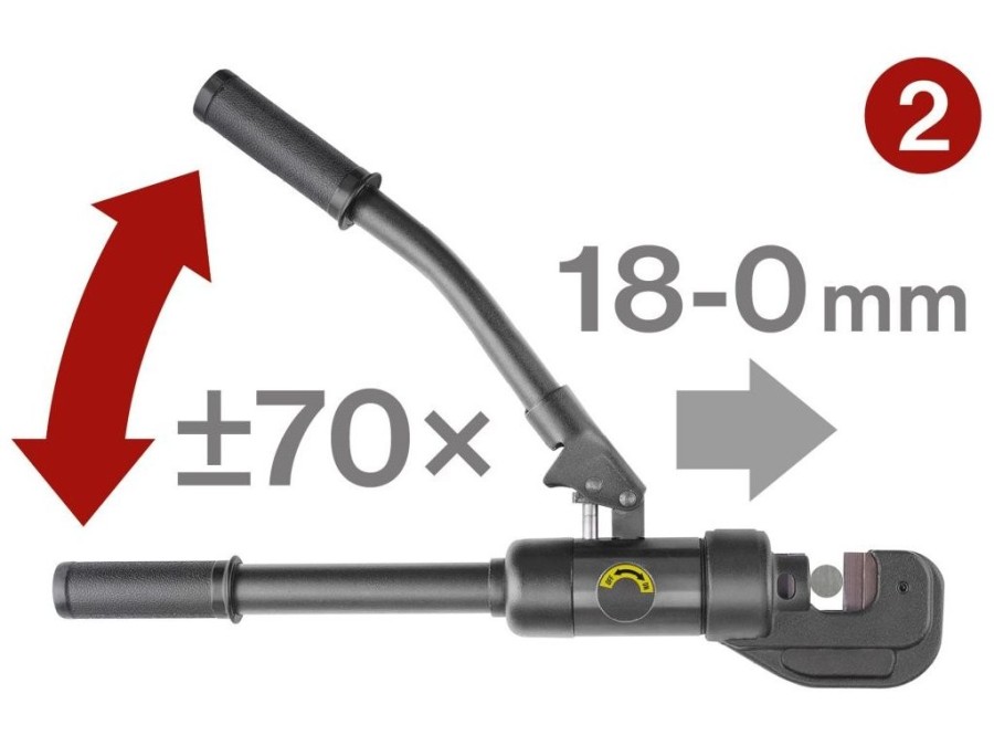 (obrázek pro) Kleště štípací hydraulické pákové, rozsah střihu ⌀4-16mm, 430mm FORTUM