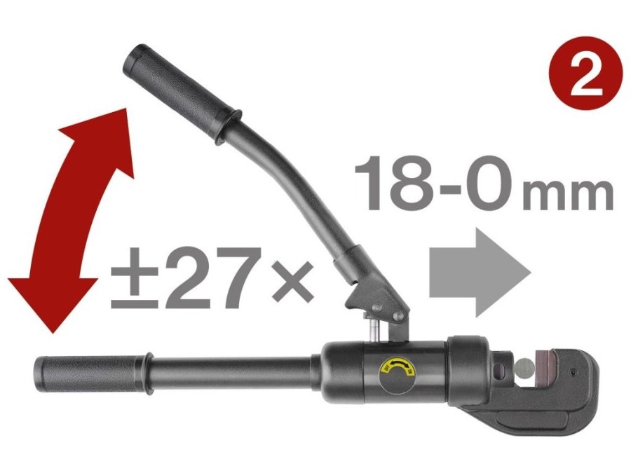 (obrázek pro) Kleště štípací hydraulické pákové, rozsah střihu ⌀4-16mm, 430mm FORTUM