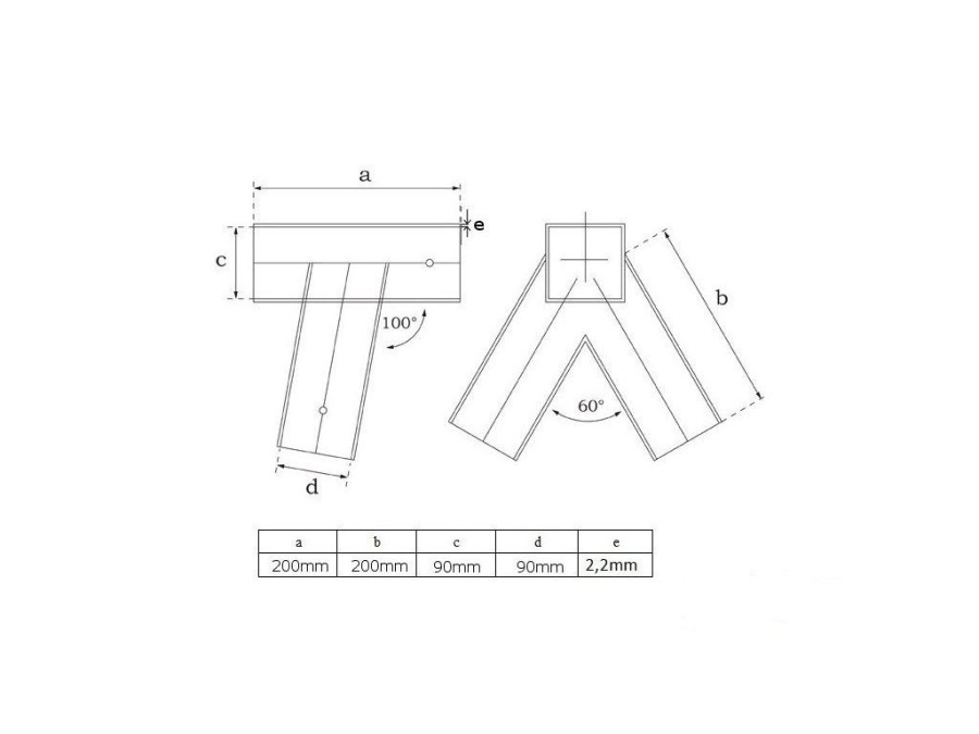 (obrázek pro) Spojovací díl, rohový spoj pro hranol 90x90mm, zkosený JUST FUN (Barva: Zelená)