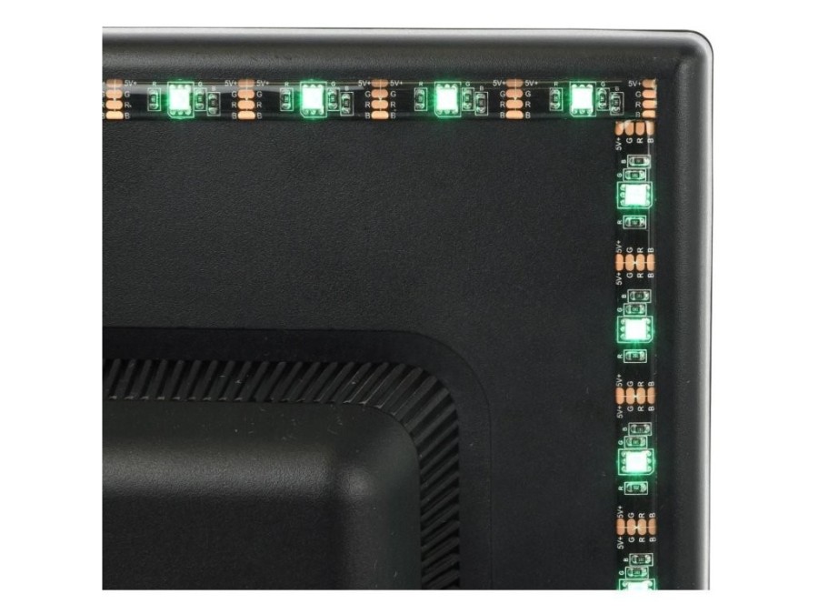 (obrázek pro) USB LED pásek 30LED RGB 2×50 cm, dálkové ovládání RETLUX RLS 102