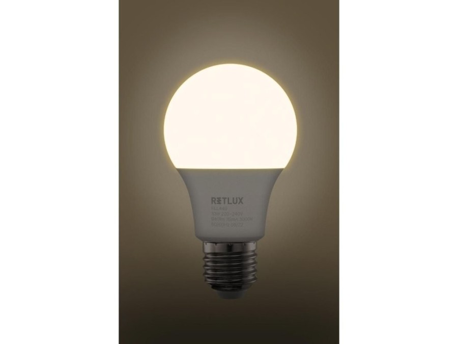 (obrázek pro) LED žárovka stmívatelná 3 step DIMM 10 W E27 A60 WW RLL 499 RETLUX