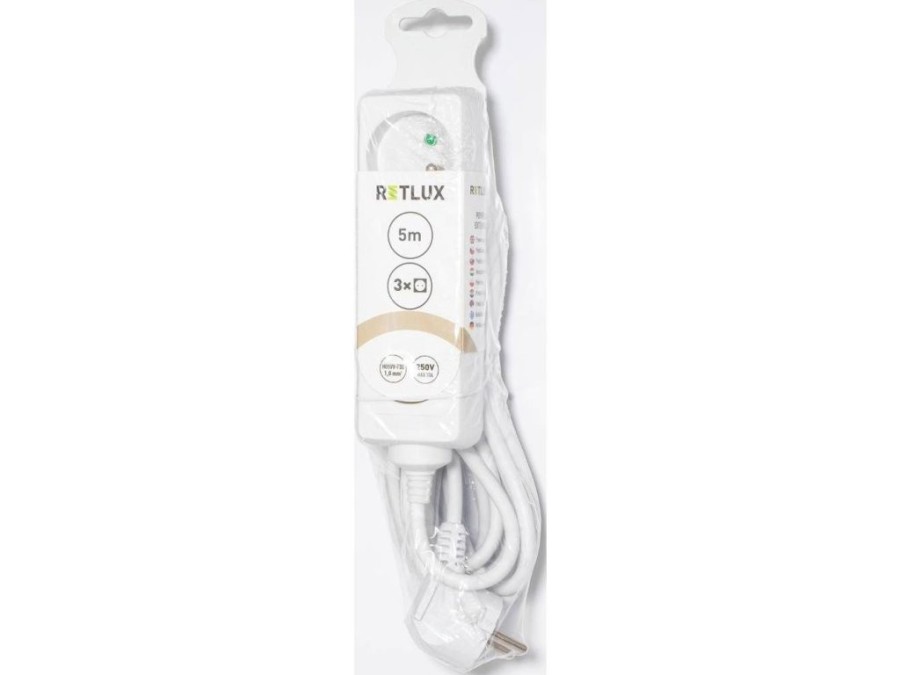 (obrázek pro) Prodlužovací přívod RPC 04, 5 m, 3 zásuvky, 3 x 1,0 mm² RETLUX