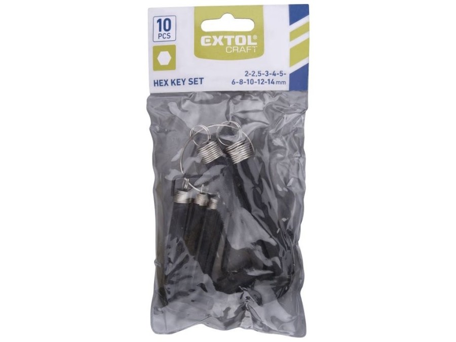 (obrázek pro) L-klíče IMBUS, sada 10ks, 2-14mm EXTOL CRAFT