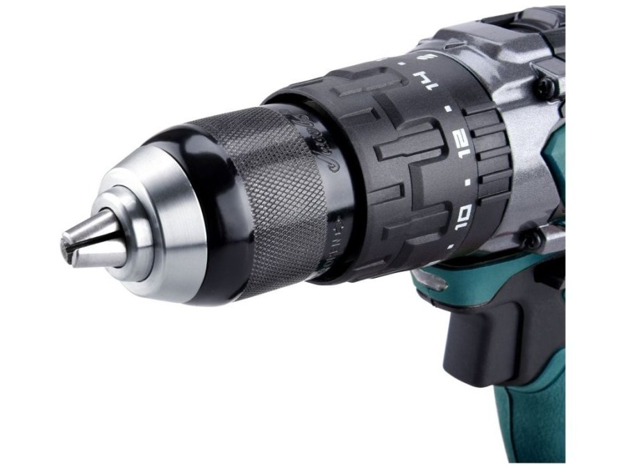 (obrázek pro) Vrtací šroubovák aku s příklepem, 18V Li-ion, 4 pólový motor, 2000mAh EXTOL INDUSTRIAL