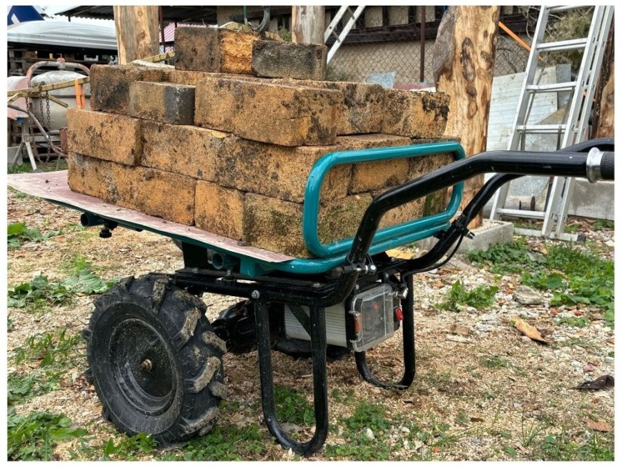 (obrázek pro) Kolečko dvoukolák s převodovkou aku, 260kg, 100l, 40V Li-Ion, 6000mAh EXTOL INDUSTRIAL