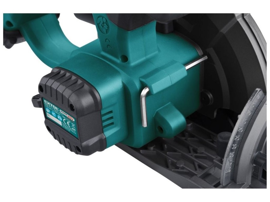 (obrázek pro) Pila kotoučová aku SHARE20V, 165mm, BRUSHLESS, 20V Li-ion, bez baterie a nabíječky EXTOL INDUSTRIAL