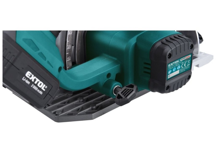 (obrázek pro) Pila kotoučová aku SHARE20V, 165mm, BRUSHLESS, 20V Li-ion, bez baterie a nabíječky EXTOL INDUSTRIAL