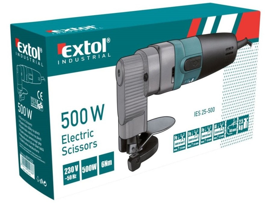 (obrázek pro) Nůžky na plech elektrické 500W, IES 25-500, EXTOL INDUSTRIAL