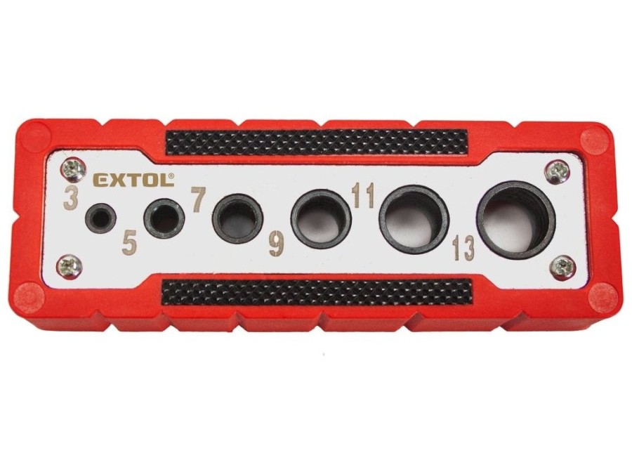 (obrázek pro) Vrtací vodící šablona, ø3-5-7-9-11-13mm EXTOL PREMIUM