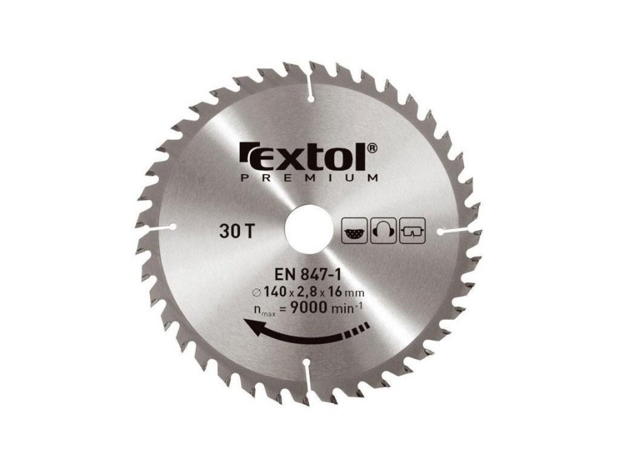 (obrázek pro) Kotouč pilový s SK plátky, 165x2,0x20mm, 24T, šířka SK plátků 2,8mm, EXTOL PREMIUM