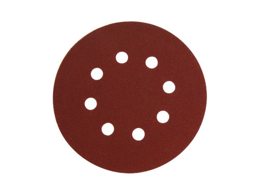 (obrázek pro) Papír brusný výsek, suchý zip, bal. 10ks, 125mm, P60, 8 otvorů, EXTOL PREMIUM