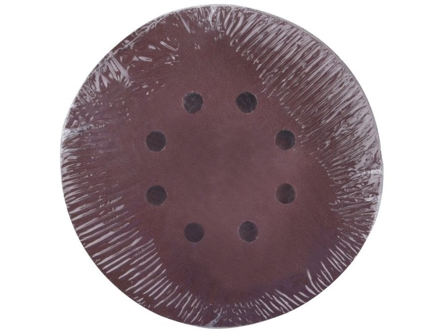 (obrázek pro) Papír brusný výsek, suchý zip, bal. 10ks, 150mm, P60, 8 otvorů v kružnici 65mm, EXTOL PREMIUM