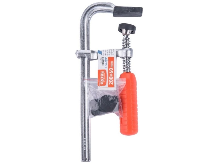 (obrázek pro) Svěrka F - stolařská, 200x60mm, plast.rukojeť, EXTOL PREMIUM