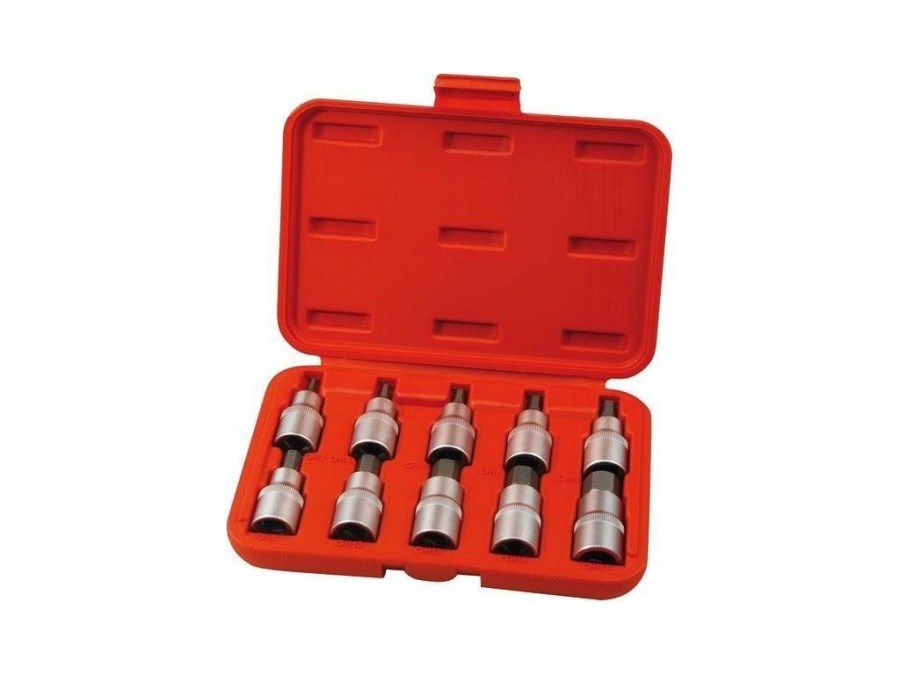 (obrázek pro) Hlavice zástrčné 1/2″, HEX 3-17mm, sada 10ks, S2, EXTOL PREMIUM