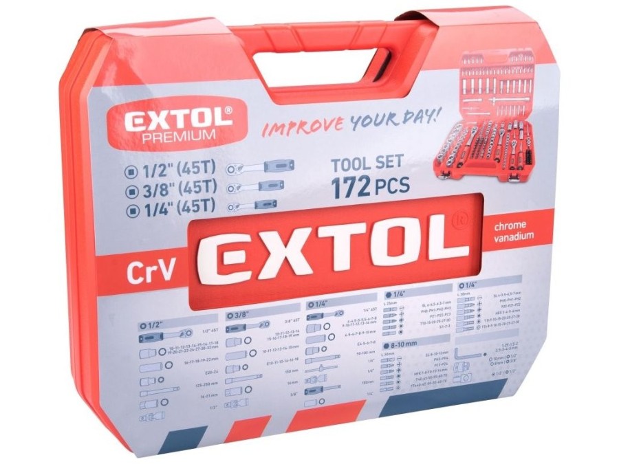 (obrázek pro) Sada nářadí 172ks EXTOL PREMIUM