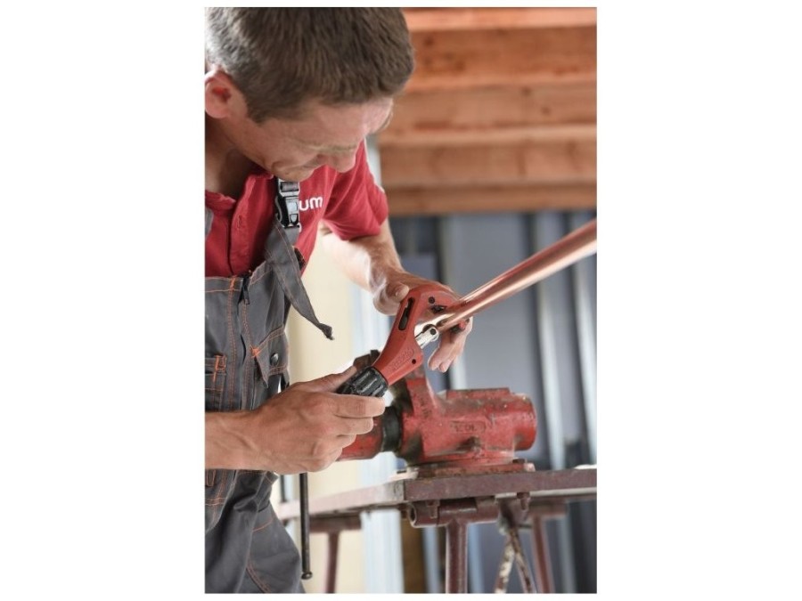 (obrázek pro) Řezač trubek s odhrotovačem, 3-42mm, (1/8″-1 5/8″), HSS, EXTOL PREMIUM