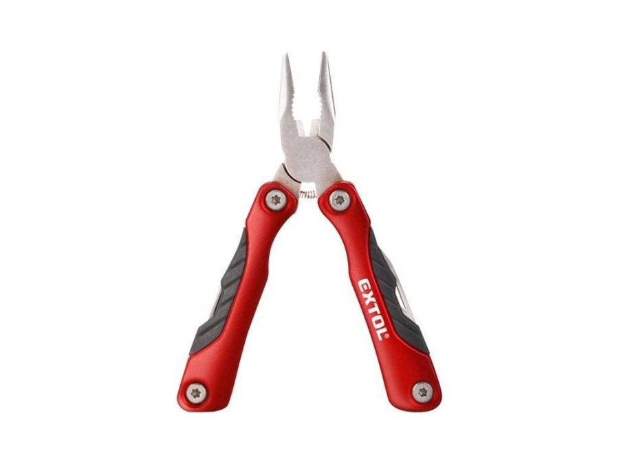 (obrázek pro) Nůž kapesní multifunkční s nářadím, 100/67mm, 9 dílů, nerez, EXTOL PREMIUM