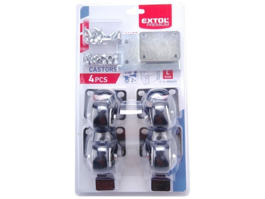(obrázek pro) Kolečka pro L plastový box, 4ks, EXTOL PREMIUM