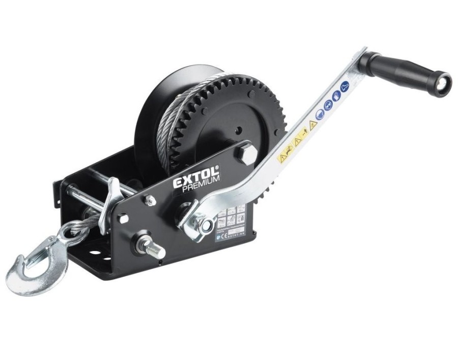 (obrázek pro) Naviják lanový s klikou, do 1350kg/10m lanko EXTOL PREMIUM