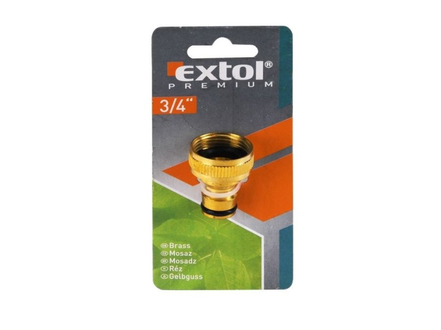 (obrázek pro) Konektor na kohoutek, 1″, mosazný, EXTOL PREMIUM