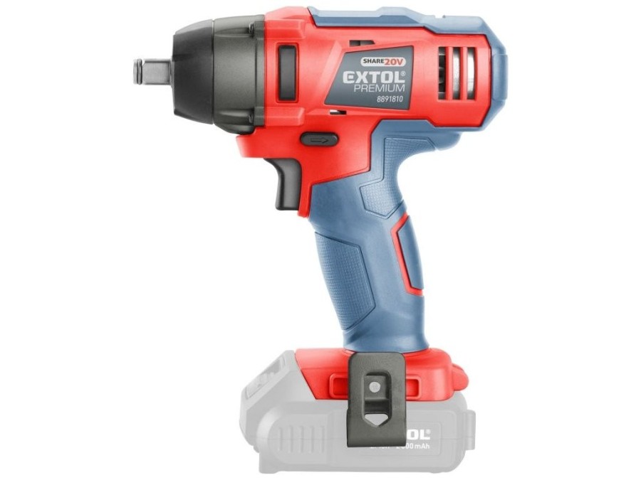 (obrázek pro) Utahovák rázový 1/2″ aku SHARE20V, 180Nm, 20V Li-ion, bez baterie a nabíječky EXTOL PREMIUM