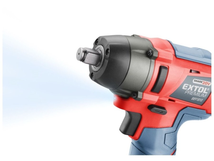 (obrázek pro) Utahovák rázový 1/2″ aku SHARE20V, 180Nm, 20V Li-ion, bez baterie a nabíječky EXTOL PREMIUM