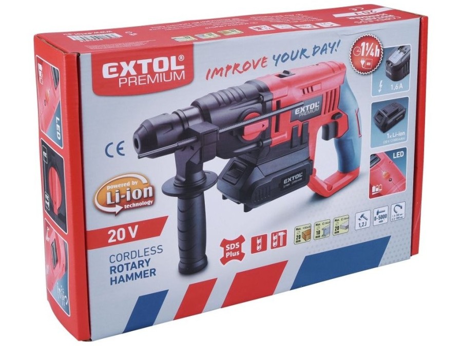 (obrázek pro) Kladivo vrtací aku SHARE20V, SDS plus, 20V Li-ion, bez baterie a nabíječky