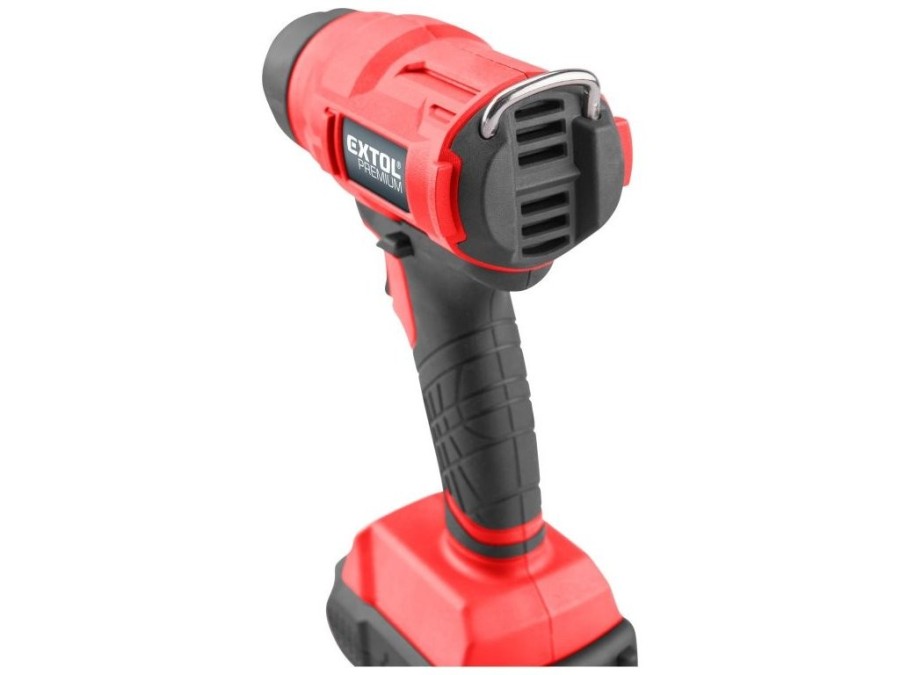 (obrázek pro) Aku horkovzdušná pistole, 20V, Li-Ion, 550°C, 2Ah, SHARE20V EXTOL PREMIUM