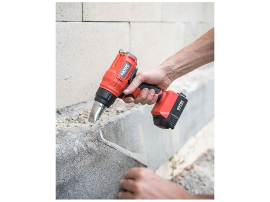 (obrázek pro) Aku horkovzdušná pistole, 20V, Li-Ion, 550°C, 2Ah, SHARE20V EXTOL PREMIUM