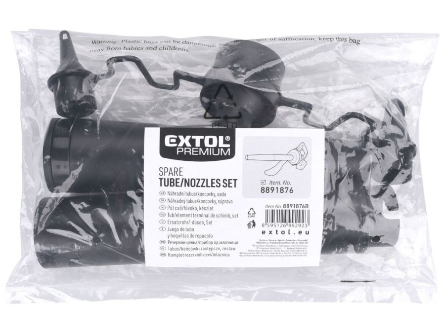 (obrázek pro) Nástavce pro aku fukar/vysavač, sada 3ks EXTOL PREMIUM