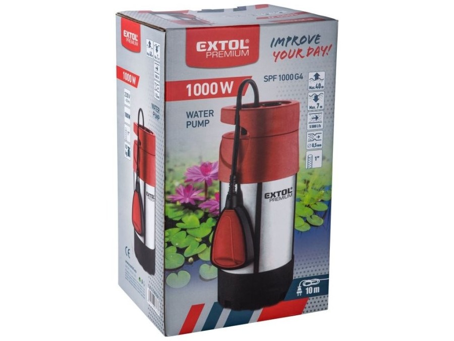 (obrázek pro) Čerpadlo ponorné tlakové, 1000 W, 5500 l/hod EXTOL PREMIUM