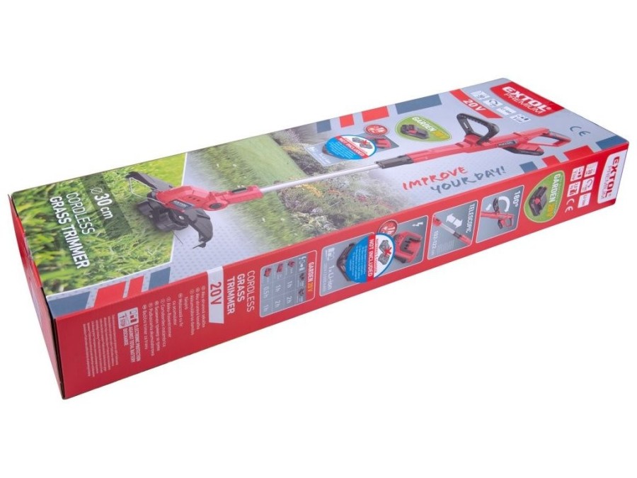 (obrázek pro) Sekačka strunová aku, 30cm, GARDEN20V, 20V Li-ion, bez baterie a nabíječky EXTOL PREMIUM